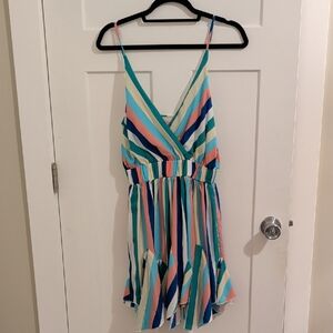 Pink Lily Colorful Striped Kids Romper